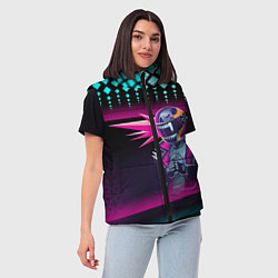 Женский жилет НЕОНОВЫЙ ГОНЩИК, цвет: 3D-черный — фото 2