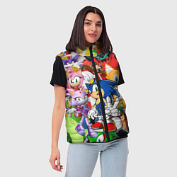 Женский жилет Sonic ПЕРСОНАЖИ, цвет: 3D-черный — фото 2