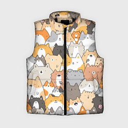 Женский жилет Кошачья стая, цвет: 3D-черный