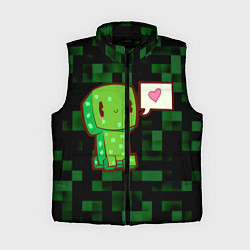 Женский жилет Minecraft Creeper, цвет: 3D-черный