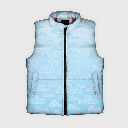 Женский жилет Очень светлые голубые облака / 3D-Красный – фото 1
