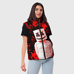 Женский жилет Fortnite Marshmello, цвет: 3D-красный — фото 2