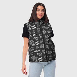 Женский жилет Video game, цвет: 3D-черный — фото 2