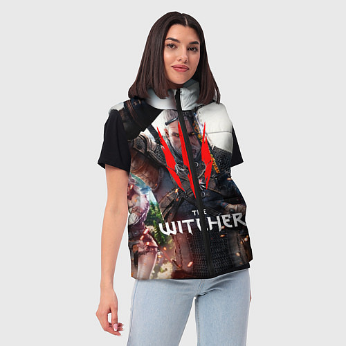 Женский жилет The Witcher / 3D-Светло-серый – фото 3