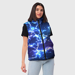 Женский жилет СВЕТЯЩИЕСЯ МОЛНИИ, цвет: 3D-черный — фото 2