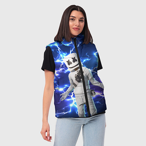 Женский жилет FORTNITE x MARSHMELLO / 3D-Светло-серый – фото 3