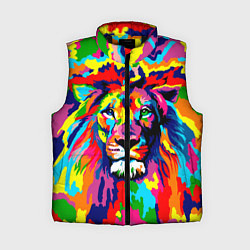Женский жилет Лев Artistic Art, цвет: 3D-черный