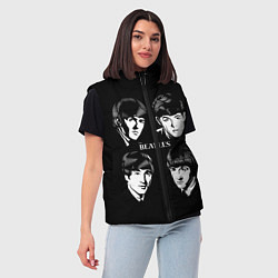 Женский жилет THE BEATLES, цвет: 3D-черный — фото 2