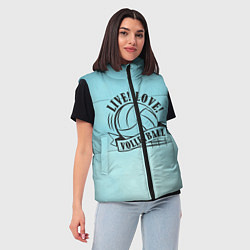 Женский жилет LIVE! LOVE! VOLLEYBALL!, цвет: 3D-светло-серый — фото 2