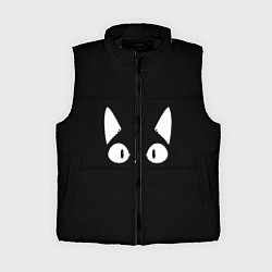Женский жилет Кошачья мордочка, цвет: 3D-черный