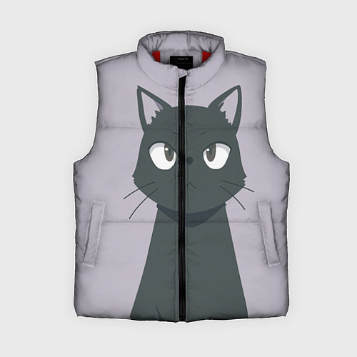 Женский жилет Чёрный кот / 3D-Красный – фото 1