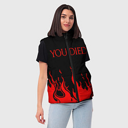 Женский жилет YOU DIED, цвет: 3D-светло-серый — фото 2