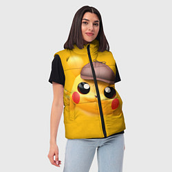 Женский жилет Pikachu Pika Pika, цвет: 3D-черный — фото 2