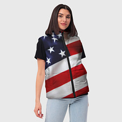 Женский жилет США USA, цвет: 3D-красный — фото 2