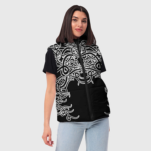 Женский жилет Фэнтези мотылёк / 3D-Светло-серый – фото 3