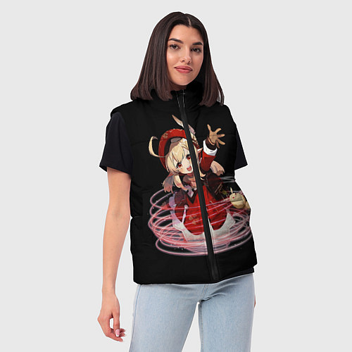 Женский жилет Genshin Impact Klee / 3D-Светло-серый – фото 3