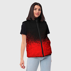Женский жилет КРАСНО-ЧЕРНЫЙ ГРАДИЕНТ, цвет: 3D-красный — фото 2