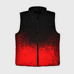 Женский жилет КРАСНО-ЧЕРНЫЙ ГРАДИЕНТ, цвет: 3D-черный