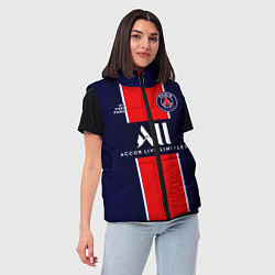 Женский жилет PSG домашняя сезон 2021, цвет: 3D-светло-серый — фото 2