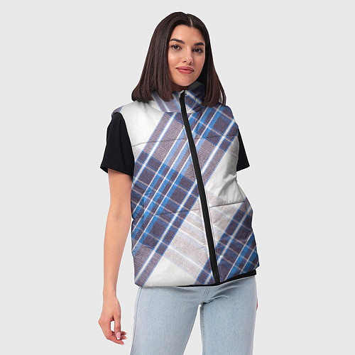 Женский жилет Шотландка Z / 3D-Светло-серый – фото 3