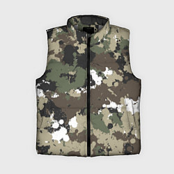 Женский жилет Камуфляж с кляксами, цвет: 3D-светло-серый