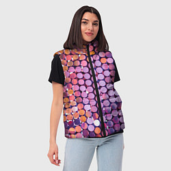 Женский жилет Вечеринка точки глянцевый узор, цвет: 3D-светло-серый — фото 2