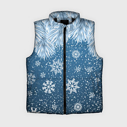 Женский жилет Снежное Настроенние, цвет: 3D-черный