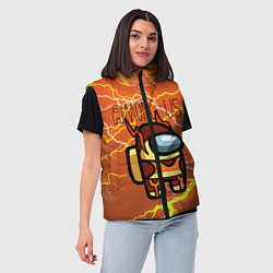 Женский жилет Among Us Lightning Z, цвет: 3D-красный — фото 2