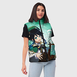 Женский жилет GENSHIN IMPACT, ВЕНТИ, цвет: 3D-черный — фото 2