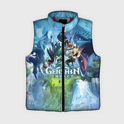 Женский жилет Genshin Impact, цвет: 3D-красный