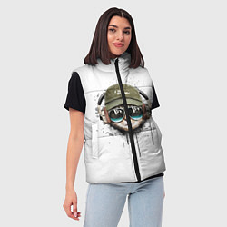 Женский жилет Крутой кот, цвет: 3D-черный — фото 2