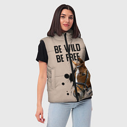 Женский жилет Be wild be free, цвет: 3D-черный — фото 2