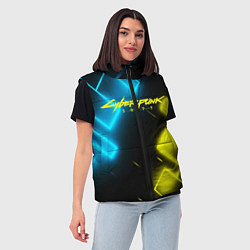 Женский жилет CYBERPUNK2077 КИБЕРПАНК, цвет: 3D-светло-серый — фото 2