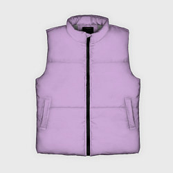 Женский жилет Глициниевый цвет без рисунка, цвет: 3D-светло-серый