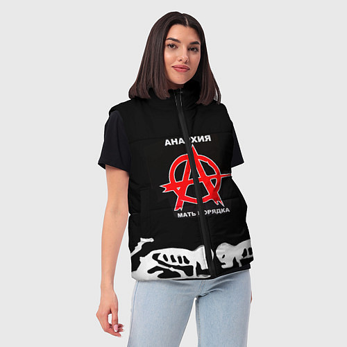 Женский жилет ГРАЖДАНСКАЯ ОБОРОНА, / 3D-Светло-серый – фото 3