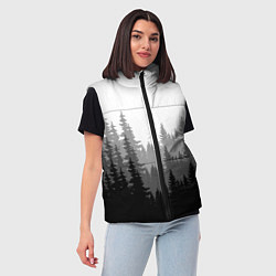 Женский жилет Темный Лес, цвет: 3D-красный — фото 2