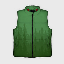 Женский жилет Зеленый Лес, цвет: 3D-красный