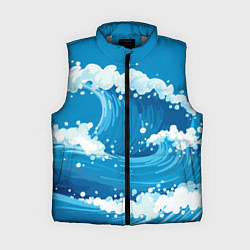 Женский жилет Волны, цвет: 3D-светло-серый