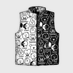 Женский жилет BTS BT21, цвет: 3D-светло-серый