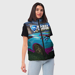 Женский жилет Rocket League, цвет: 3D-красный — фото 2
