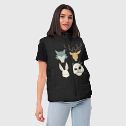 Женский жилет Выдающиеся звери Минимализм, цвет: 3D-черный — фото 2