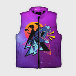 Женский жилет Retrowave Neon Dinosaur