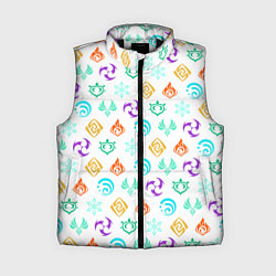 Женский жилет GENSHIN IMPACT ЭМБЛЕМЫ, цвет: 3D-черный