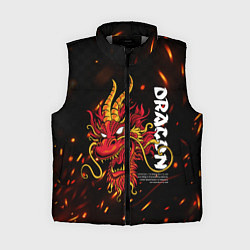 Женский жилет Dragon Огненный дракон, цвет: 3D-светло-серый