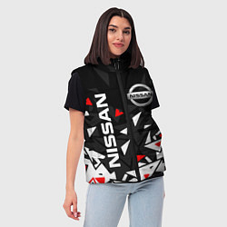 Женский жилет NISSAN НИССАН ОСКОЛКИ, цвет: 3D-красный — фото 2