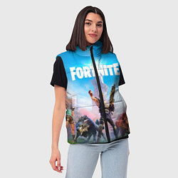 Женский жилет Fortnite Новая Глава, цвет: 3D-черный — фото 2