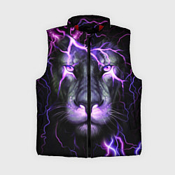 Женский жилет НЕОНОВЫЙ ЛЕВ NEON LION, цвет: 3D-красный