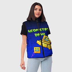 Женский жилет Geometry Dash, цвет: 3D-красный — фото 2