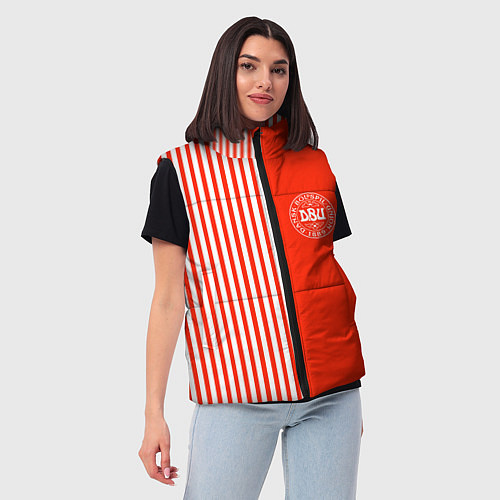 Женский жилет Сборная Дании / 3D-Светло-серый – фото 3