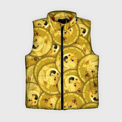 Женский жилет DOGECOIN DOGE ДОГИКОИН, цвет: 3D-красный